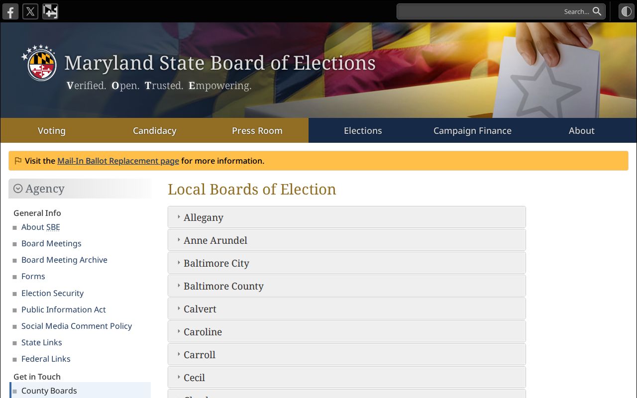 Elkridge public records Howard County elections office listing
